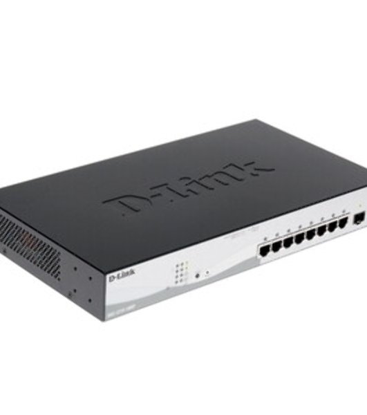 Коммутатор D-Link DGS-1210-10MP/F1A, 8×1 Гбит/с + 2×1 Гбит/с SFP, настраиваемый