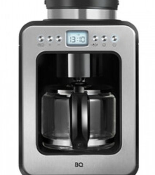 Кофеварка капельная BQ CM7001 серебристый/черный, исп. кофе - молотый/зерновой, 0.6 л, 600 Вт
