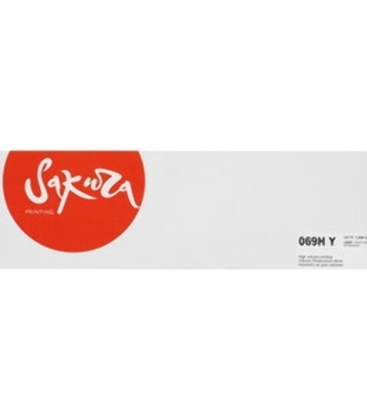 Картридж Sakura 069HY (5095C002) для Сanon, желтый, 5500к.