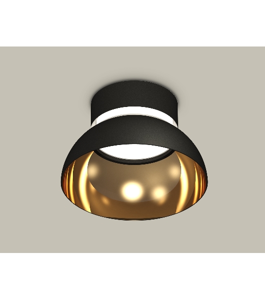 Светильник Ambrella Light XS8102036 SBK/PYG/CL черный песок/золото желтое полированное/прозрачный GX53 (C8102, N8145)