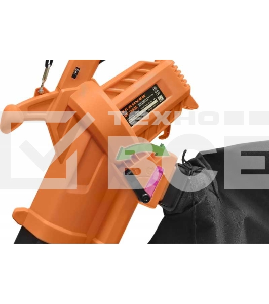 Воздуходувка-пылесос Carver BV 2800E 2800Вт пит.:от сети черный/оранжевый