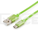 Кабель USB 2.0 Cablexpert CC-S-mUSB01Gn-1M, AM/microB, серия Silver, длина 1м, зеленый, блистер , фото4