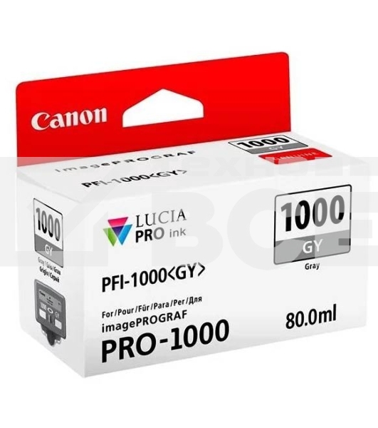 Картридж струйный Canon PFI-1000 GY серый