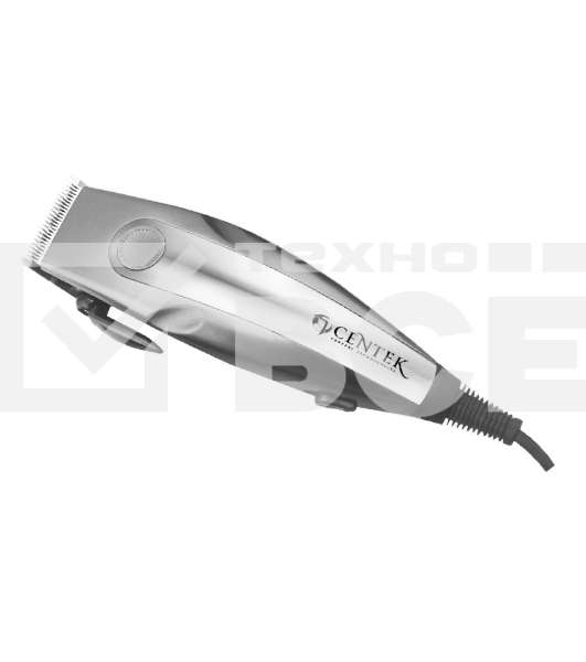 Машинка для стрижки Centek CT-2109 (серый/хром) высококач. сталь, насадки, эргономичный дизайн