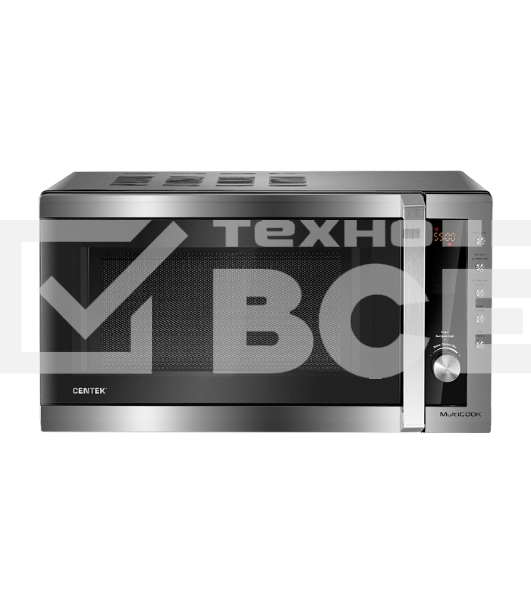 Микроволновая печь Centek CT-1582 сталь 20л 700Вт поворотный механизм, кнопки