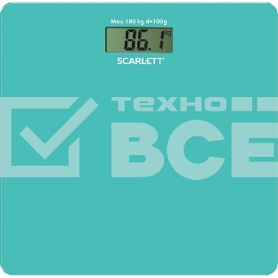 Весы напольные электронные Scarlett SC-BS33E035 макс.180кг голубой
