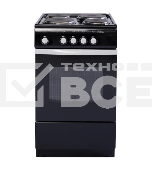 Электрическая плита De Luxe 5004.12э черный 50x50x85