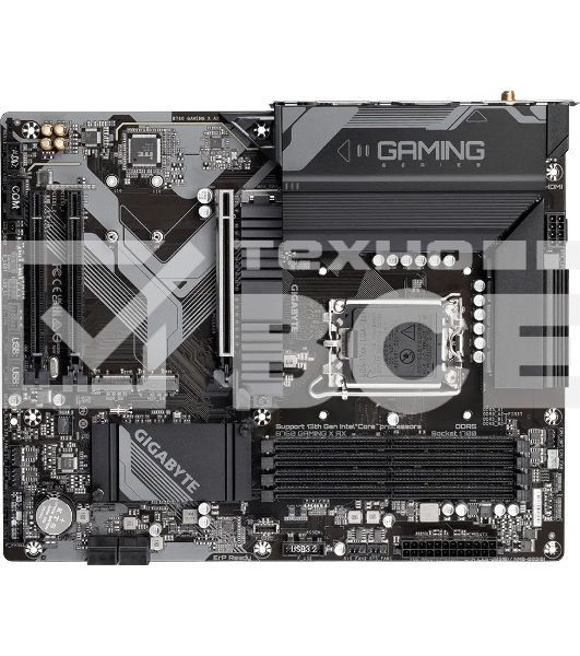 Материнская плата Gigabyte B760 GAMING X AX, LGA 1700, Intel B760, 4xDDR5, 4xSATA, 3xM.2, 1xPCI-E 4.0 x16, 2xPCI-E 3.0 x1, 1xHDMI, 1xDP, 1x 2.5Gb LAN, 1xUSB 3.2 Gen 2, 1xUSB 3.2 Gen 1, 5xUSB-A 2.0, 6x3.5 мм, 7.1, ATX