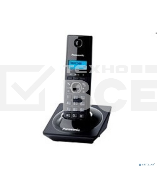 Телефон беспроводной (DECT) Panasonic KX-TG1711RUB (черный) {АОН, Caller ID,12 мелодий звонка,подсветка дисплея,поиск трубки}