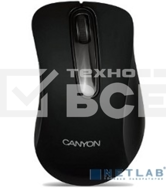 Мышь проводная Canyon CM-2 черный, 800 dpi, USB, кнопки - 3