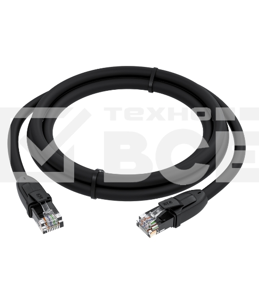 Патч-корд PROF прямой 3.0m, UTP медь кат.6, че, 24 AWG, ethernet high speed 10 Гбит/с, RJ45, T568B, GCR-52582
