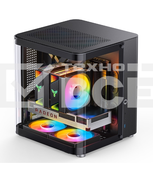 Корпус без блока питания Корпус JONSBO TK-1 Black 2.0 MATX без БП, mini-ITX, micro-ATX, черный