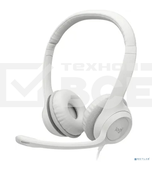 Наушники с микрофоном Logitech H390 белый 1.9м накладные USB оголовье (981-001288)