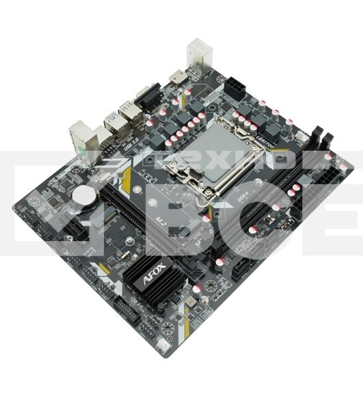 Материнская плата AFOX IH610D4-MA5-V4, LGA 1700, Intel H610, 2xDDR4, 3xSATA, 1xM.2, 1xPCIe 4.0 x16, 1xPCIe x1, 1xminiPCIe, 1xHDMI, 1xD-Sub, 1x 1Gb LAN, 2xUSB-A 2.0, 2xUSB-A 3.2 Gen 1, 3x3.5 мм, 5.1, microATX