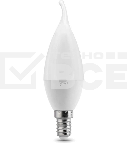 Лампа светодиодная GAUSS 104101107LED Candle tailed E14 6.5W 2700K