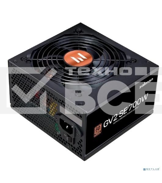 Блок питания Zalman ZM700-GV2SE 700 Вт, 80 PLUS BRONZE, 120 мм, немодульный, чёрный