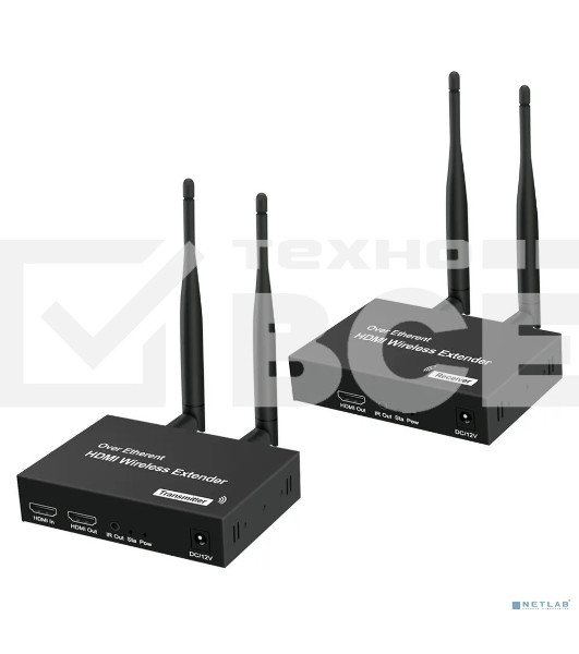 HDMI беспроводной удлинитель ORIENT VE057, до 200 м WiFi HDMI Extender (Tx+Rx), HDMI 1.3, 1080p@60Hz, HDCP1.2, передача ИК сигнала управления (датчики в комплекте), (31367)