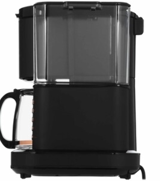 Кофеварка капельная BQ CM7002 Black-Rose Gold со встроенной кофемолкой, исп. кофе - молотый/зерновой, 1.25 л, 800 Вт.