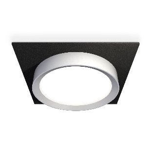 Комплект встраиваемого светильника Ambrella light XC8062004 SBK/MCH черный песок/хром матовый GX53 (C8062, N8121)