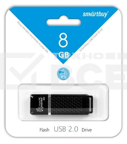 Флешка USB SmartbuySmartbuy USB 8 Gb Quartz series черный
