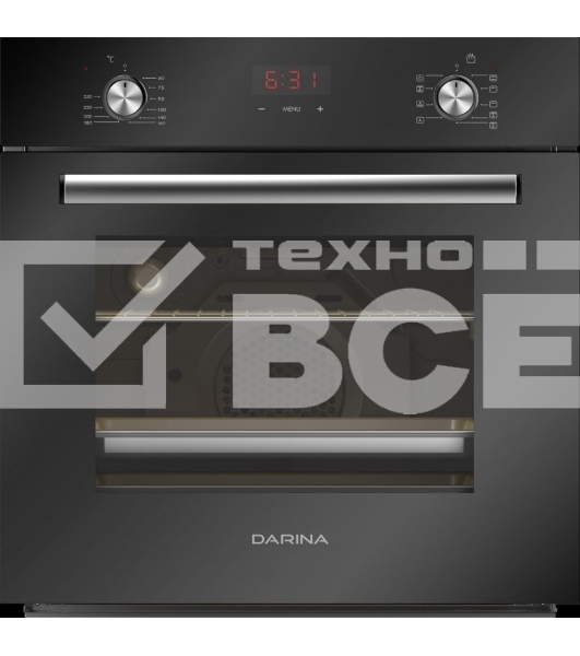 Духовой шкаф электрический Darina 2V5 BDE 112 708 B черный, встраиваемый
