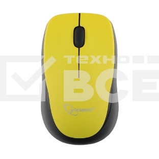 Мышь беспроводная Gembird MUSW-360-LM желтый, 1000 dpi, радиоканал, USB, кнопки - 3