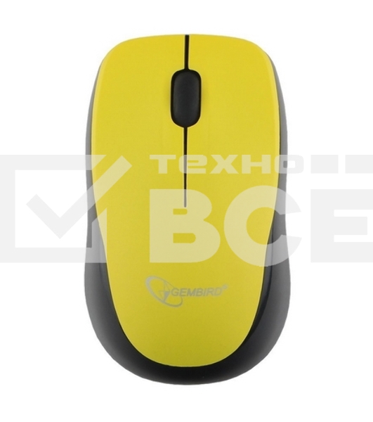 Мышь беспроводная Gembird MUSW-360-LM желтый, 1000 dpi, радиоканал, USB, кнопки - 3