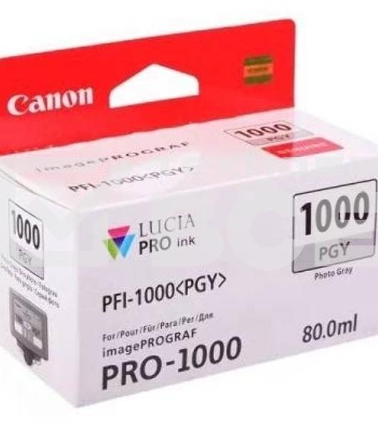 Картридж струйный Canon PFI-1000 PGY для IJ SFP PRO-1000 WFG. Фото серый. 80 мл.