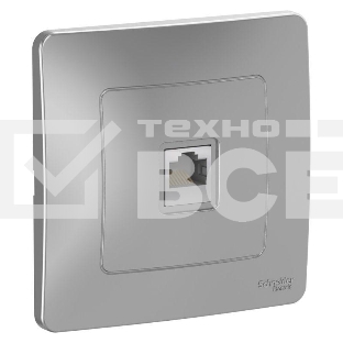 Розетка компьютерная RJ45, кат.5E, алюминий С/У