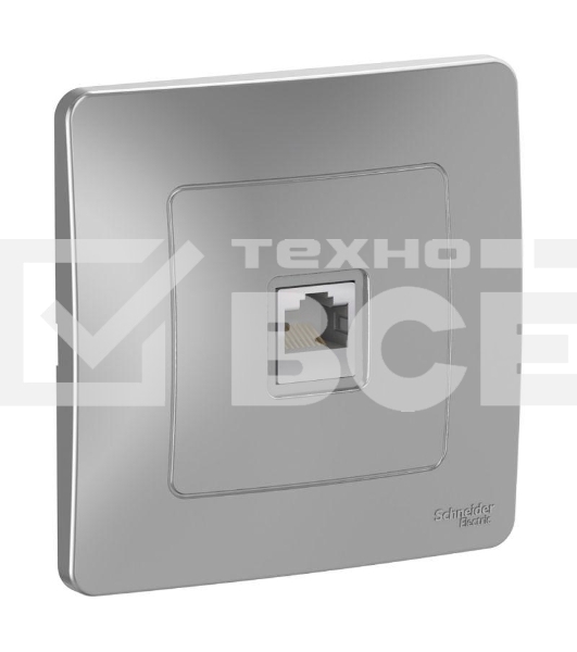 Розетка компьютерная RJ45, кат.5E, алюминий С/У