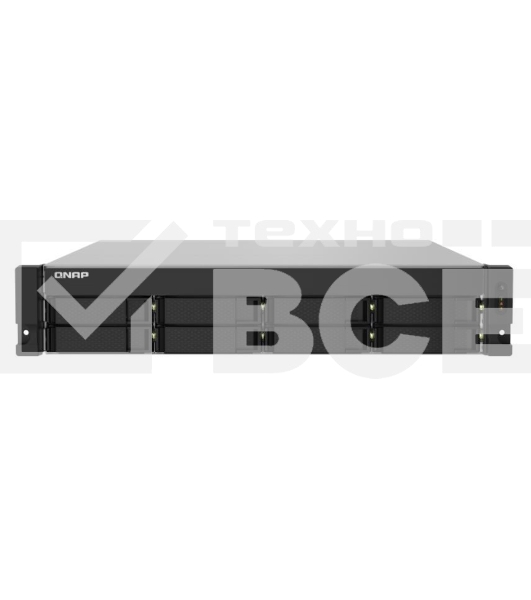 Сетевое хранилище без дисков SMB QNAP TS-832PXU-4G 8-Bay AL324 quad-core 1.7 GHz 2U rackmount NAS, 4GB DDR4 UDIMM RAM (max 1x16GB), SATA 6Gb/s, 2x 10GbE SFP+ LAN, 2x2.5 GbE LAN, 1x PCIe Gen2 x2 slot. W/o RAIL-B02