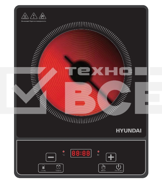 Плита электрическая Hyundai HYC-0121 черный пирокерамика (настольная)
