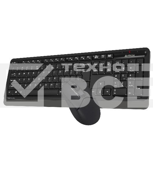 Клавиатура + мышь A4Tech Fstyler FG1012 клав:черный/серый мышь:черный USB беспроводная Multimedia