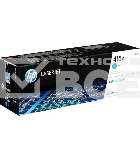 Тонер Картридж HP 415A W2031A голубой (2100стр.) для HP HP LJ M454/MFP M479