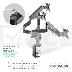 Кронштейн (держатель) ONKRON G280 для трех мониторов 13