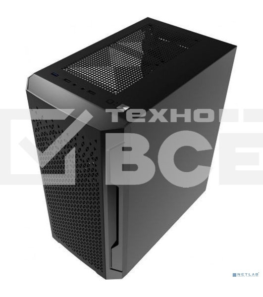 Компьютерный корпус Powercase Mistral Micro Z2B SI, Non Window, Mesh, 2x 120мм fan, черный, mATX (CMIMZB-F2SI)
