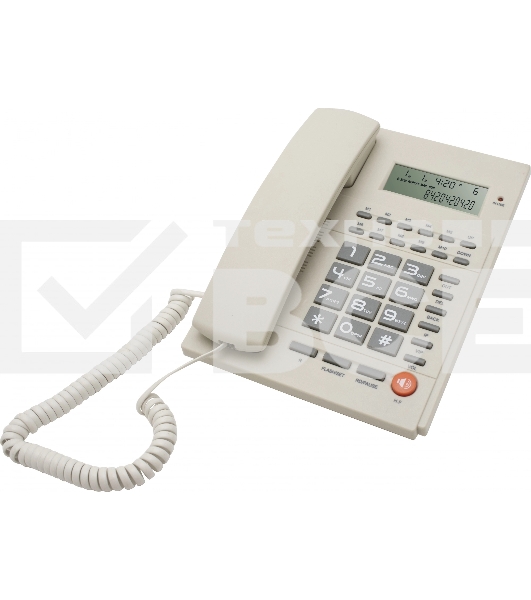 Телефон проводной Ritmix RT-420 белый/серый