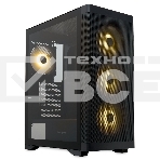 Компьютерный корпус HSPD M520, Mesh Mid Tower, черный, slide TG, 0.45 SPCC, 4x120мм ARGb ATX, mATX, mITX 160/330/184мм 2x2.5