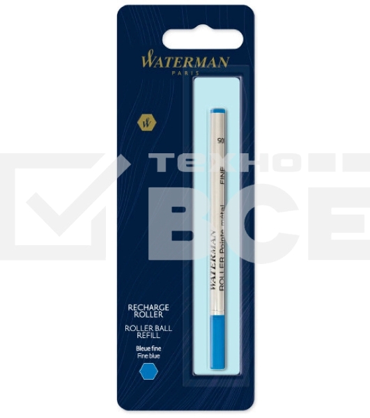 Стержень роллер Waterman (CW1964018) F 0.5мм синие чернила блистер