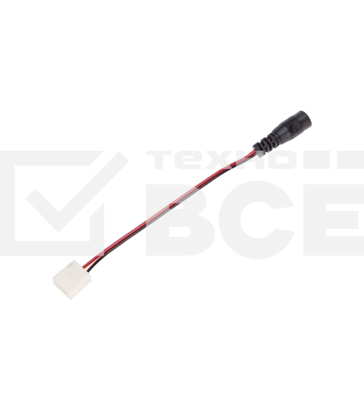 Коннектор питания с джеком для одноцветных светодиодных лент 120 диодов/метр с влагозащитой LAMPER