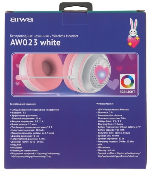 Наушники AIWA AW023 pink