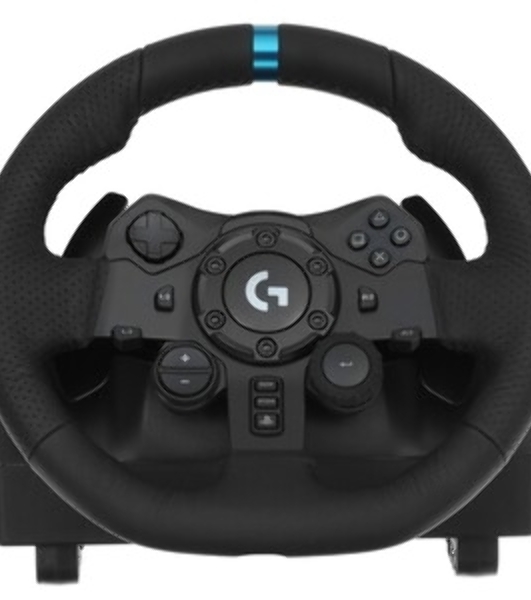 Руль Logitech G923 10кноп. (с педалями) черный