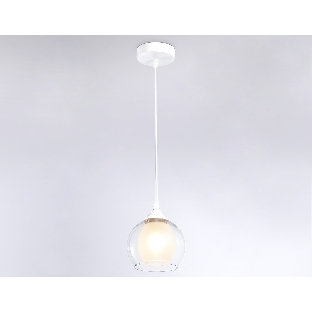 Светильник Ambrella light TR3538 WH/CL/FR белый/прозрачный/белый матовый E27 max 40W D130*800