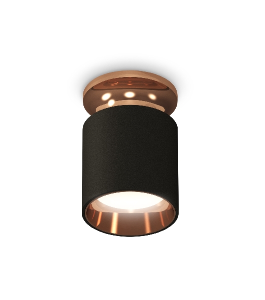 Светильник Ambrella Light XS6302181 SBK/PPG черный песок/золото розовое полированное MR16 GU5.3 (N6906, C6302, N6114)