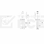 Выключатель клавишный 12V 20А (3с) ON-OFF черный ОВАЛ с красной LED подсветкой Rexant, фото2