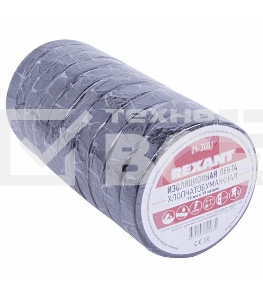 Изолента ХБ Rexant 18 х 0,35 мм, (ролик 15 м)