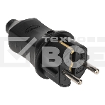 Вилка прямая влагозащищенная 2P+PE 230V, 16 А, IP44 каучук PROconnect, фото2