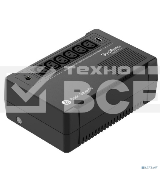 Источник бесперебойного питания Systeme Electriс Back-Save, 800VA/480W, 230V, Line-Interactive, AVR, 6xC13 Outlets, USB charge(type A), USB
