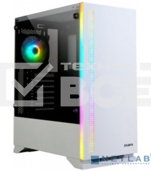 Компьютерный корпус ZALMAN S5, ATX, WHITE, WINDOW, 2xCOMBO (3.5