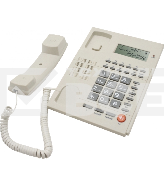 Телефон проводной Ritmix RT-420 белый/серый